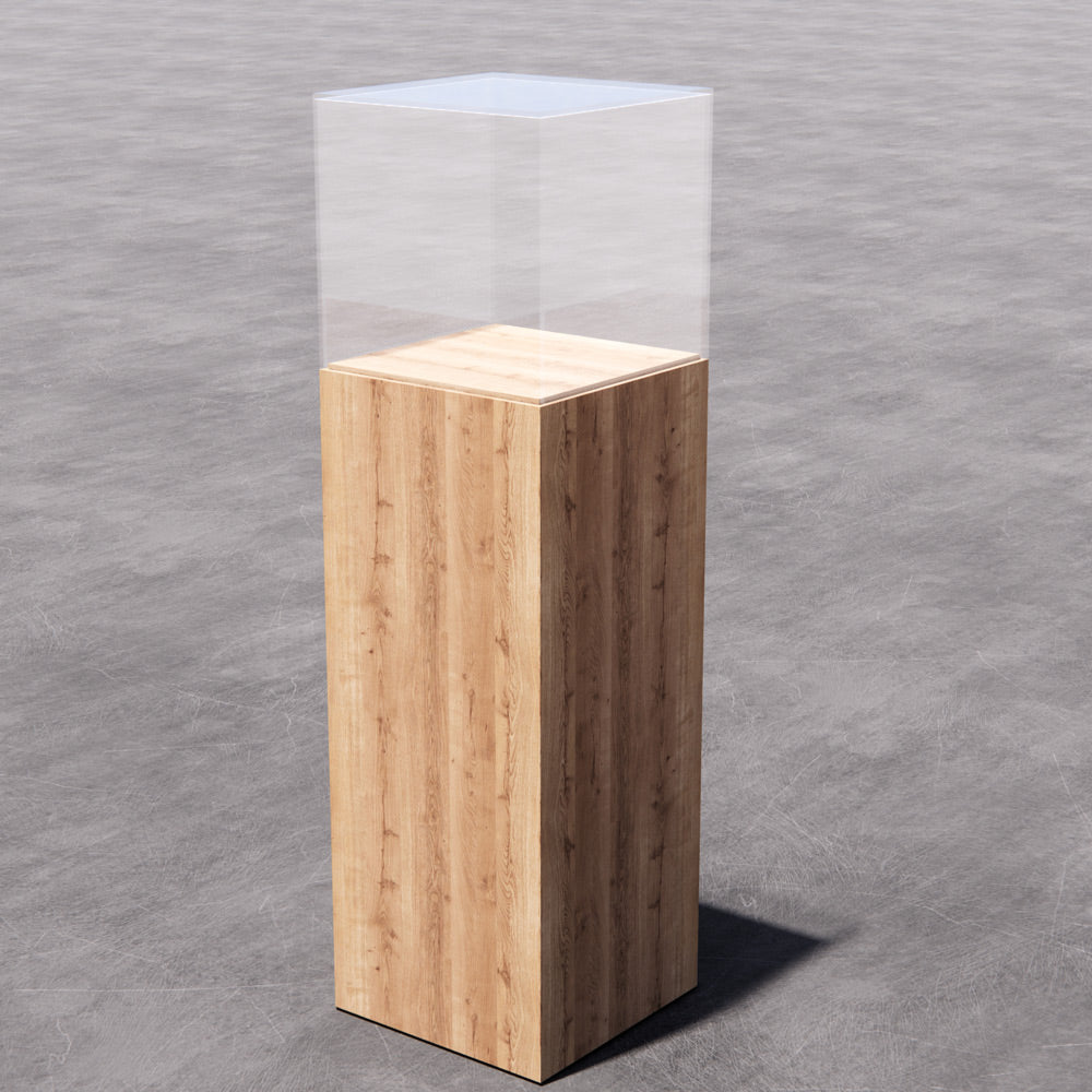 Cube Pedestal with Acrylic Cover 12x12x36
