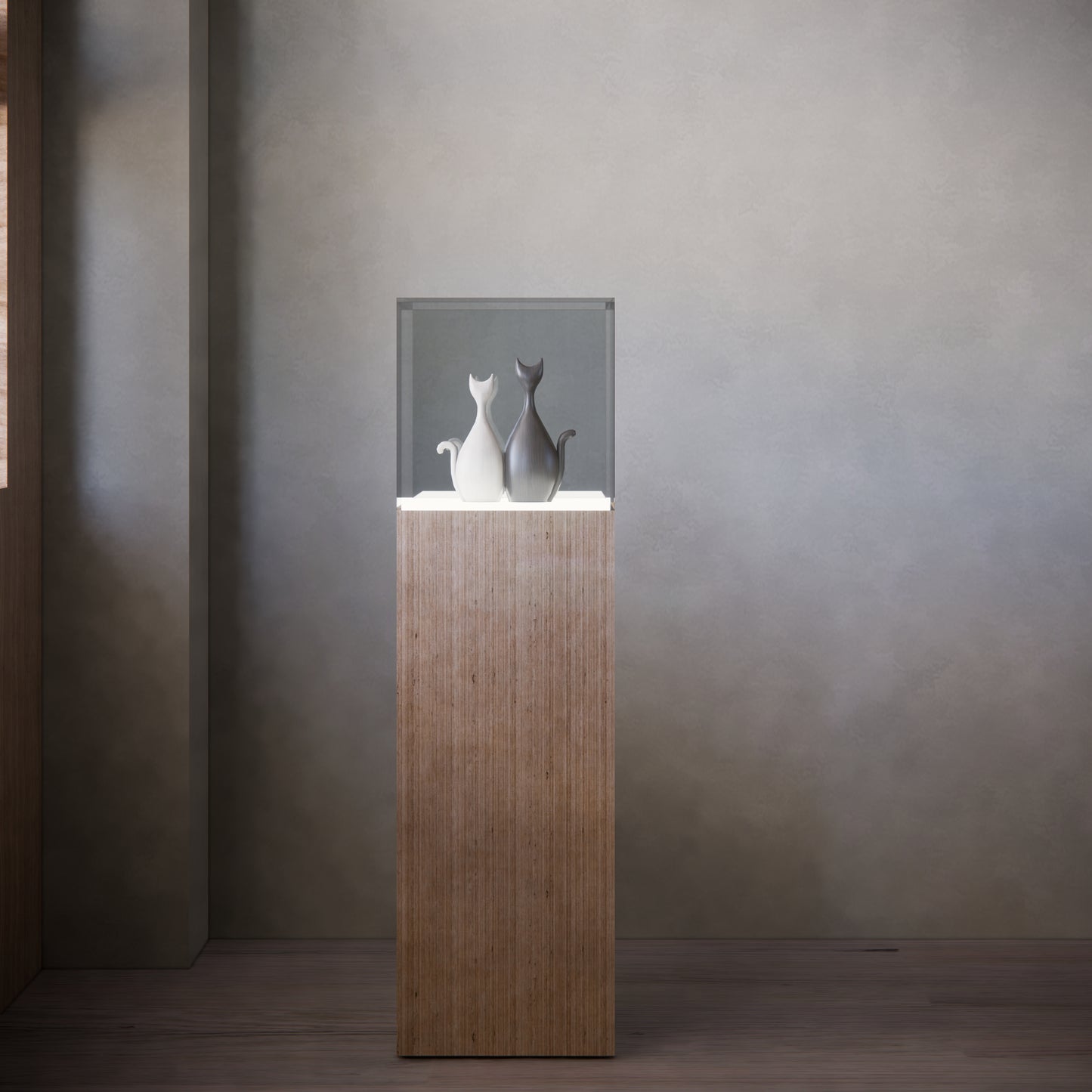 Cube Pedestals Uplit and Acrylic Cover