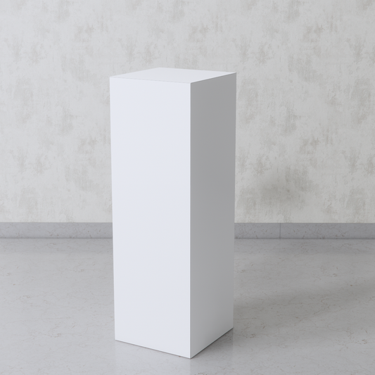 Cube Pedestal 14"x14"x42" White
