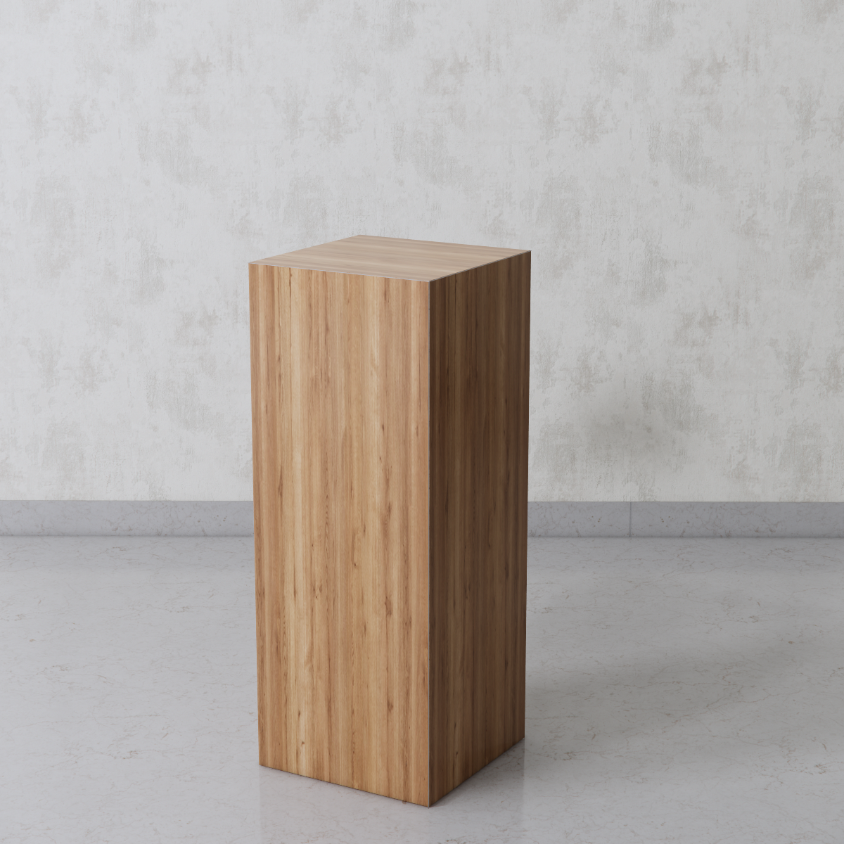 Cube Pedestal 14"x14"x30" Wood texture