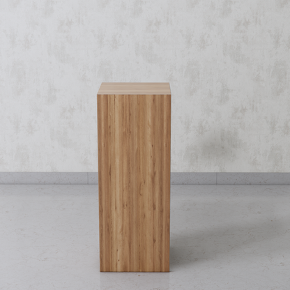 Cube Pedestal 14"x14"x30" Wood texture