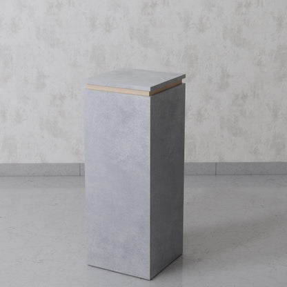 Cube Display Pedestal with Wood Trim 14"x14"x36"