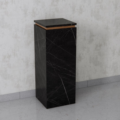 Cube Display Pedestal with Wood Trim 14"x14"x36"